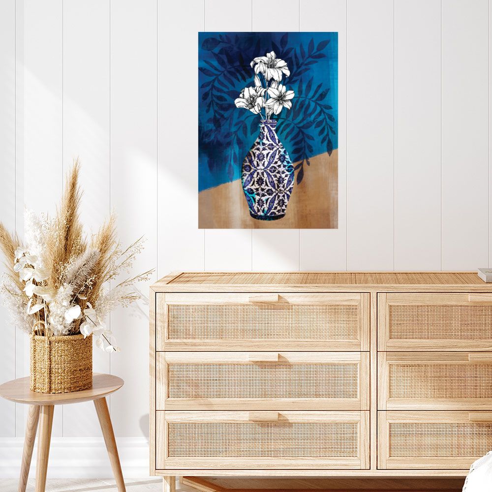 Affiche Vase floral exotique