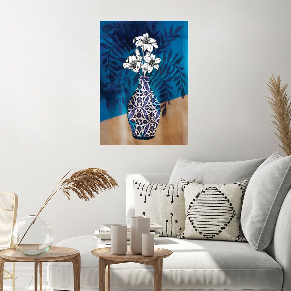 Affiche Vase floral exotique