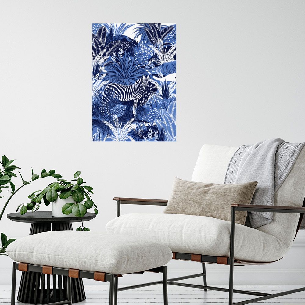 Affiche Zèbre exotique élégant