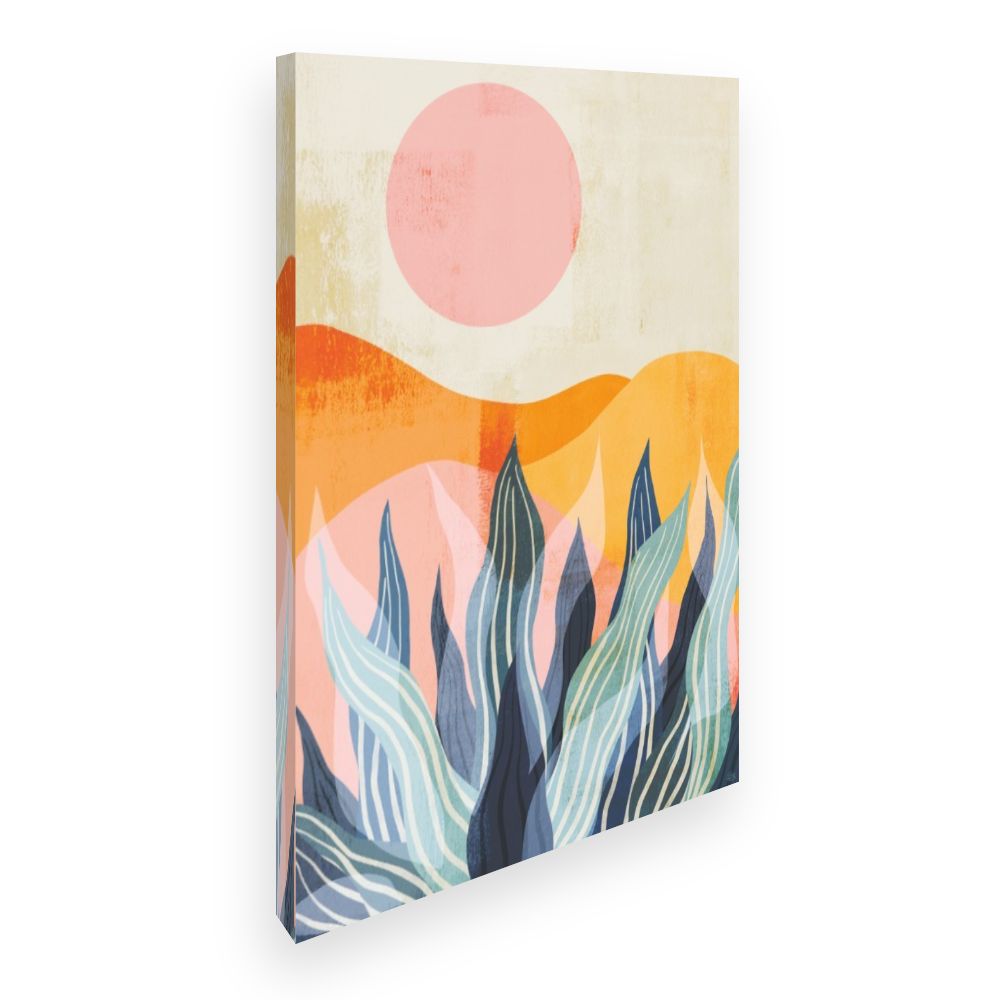 Toile Paysage abstrait vibrant