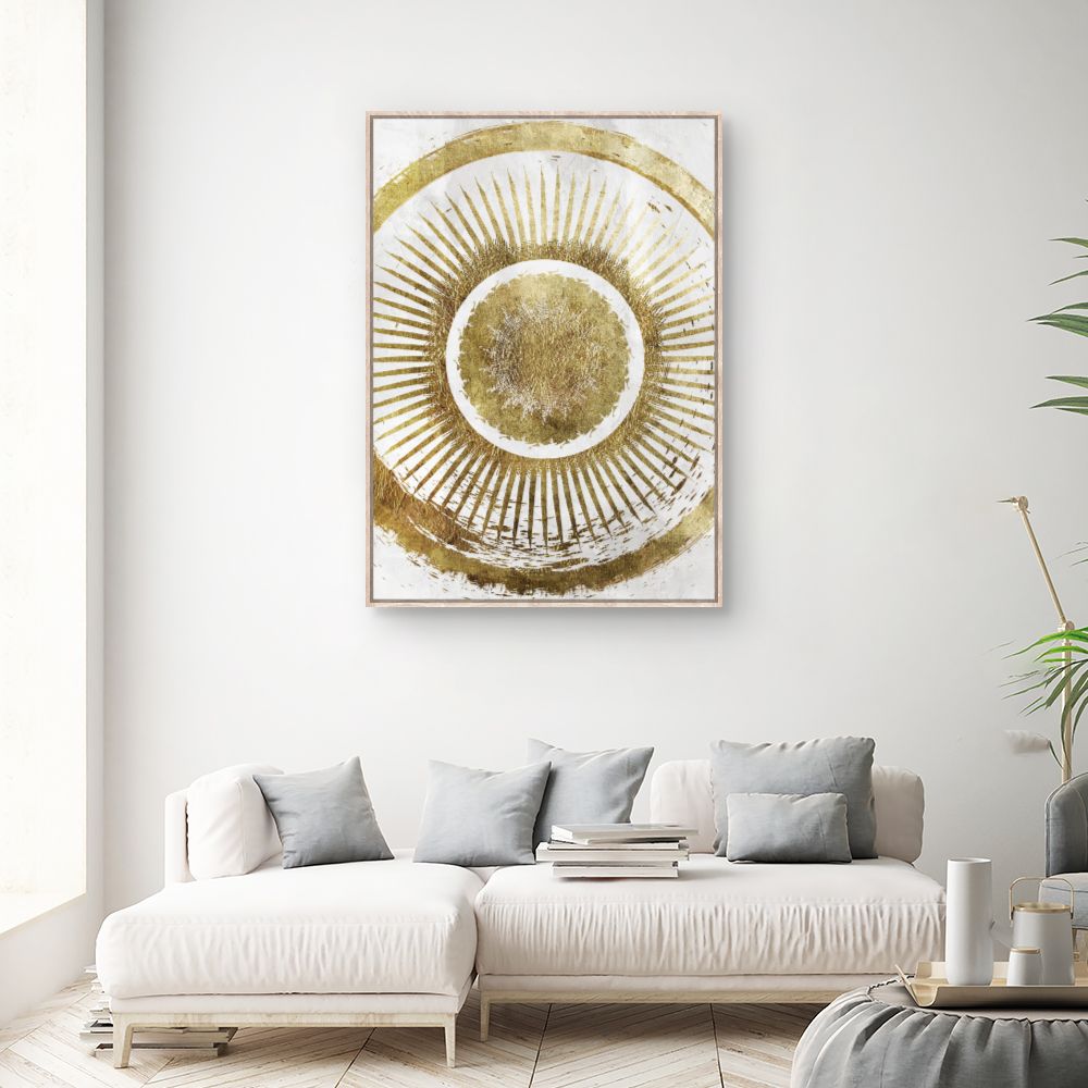 Tableau Rayons solaires dorés