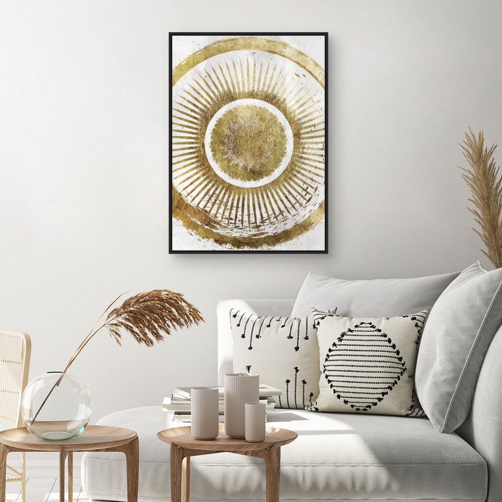 Tableau Rayons solaires dorés