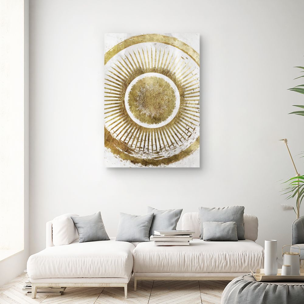 Tableau Rayons solaires dorés