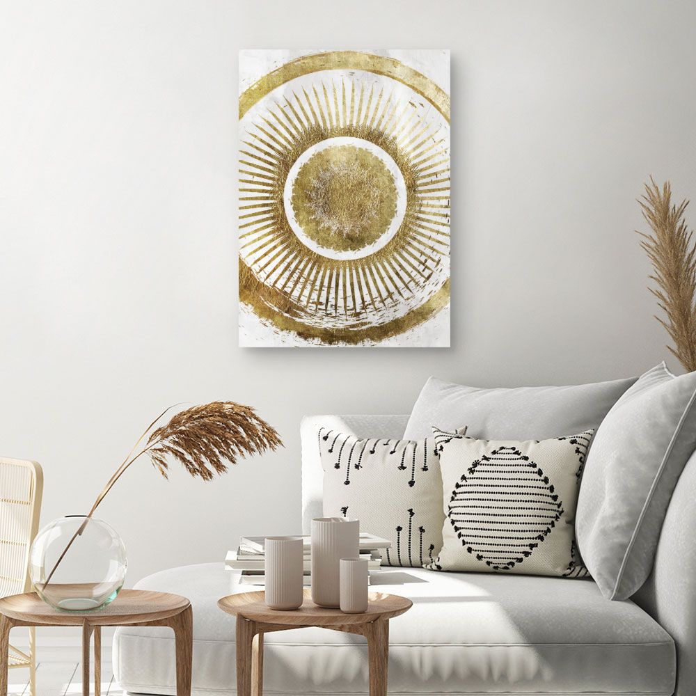 Tableau Rayons solaires dorés