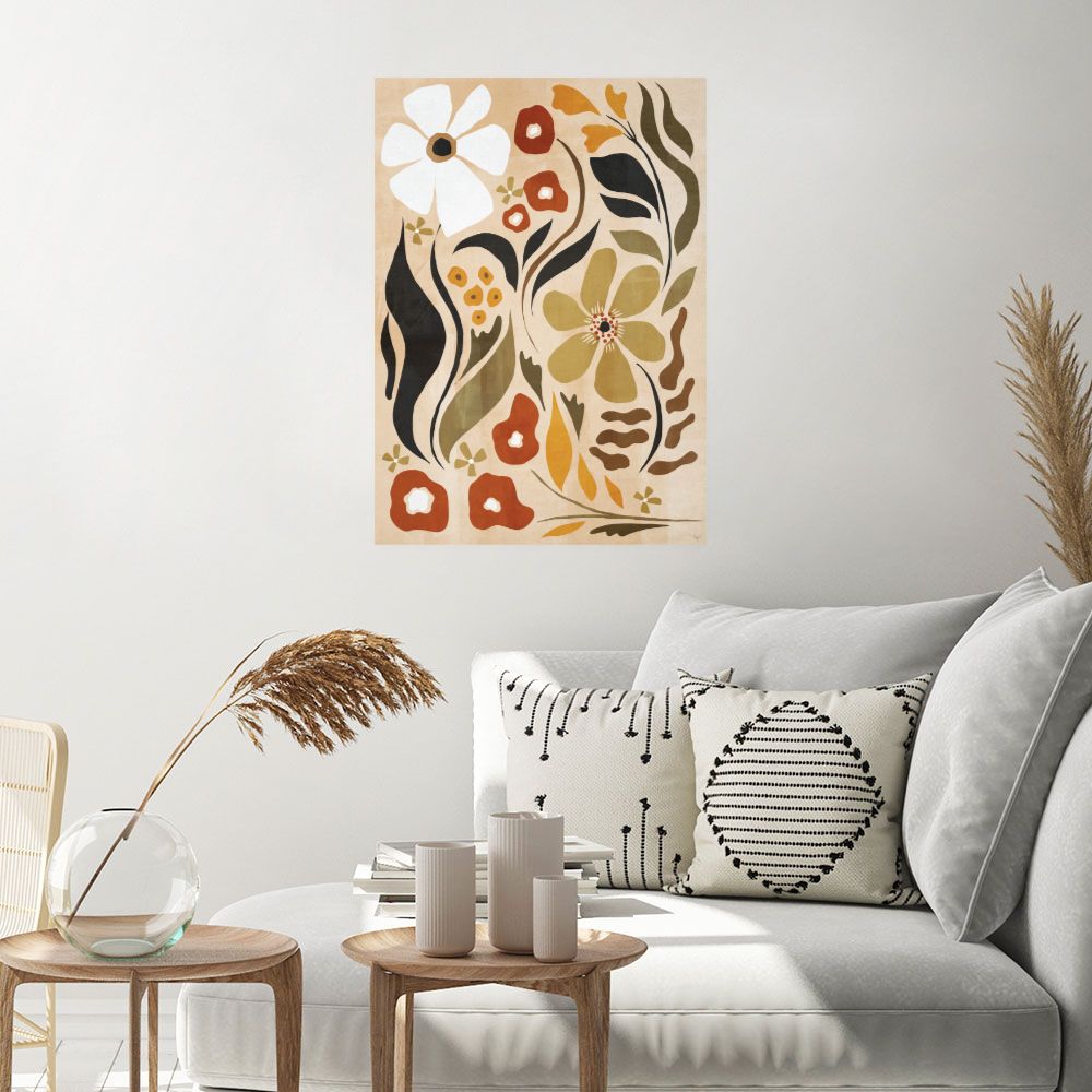 Affiche Fleurs abstraites