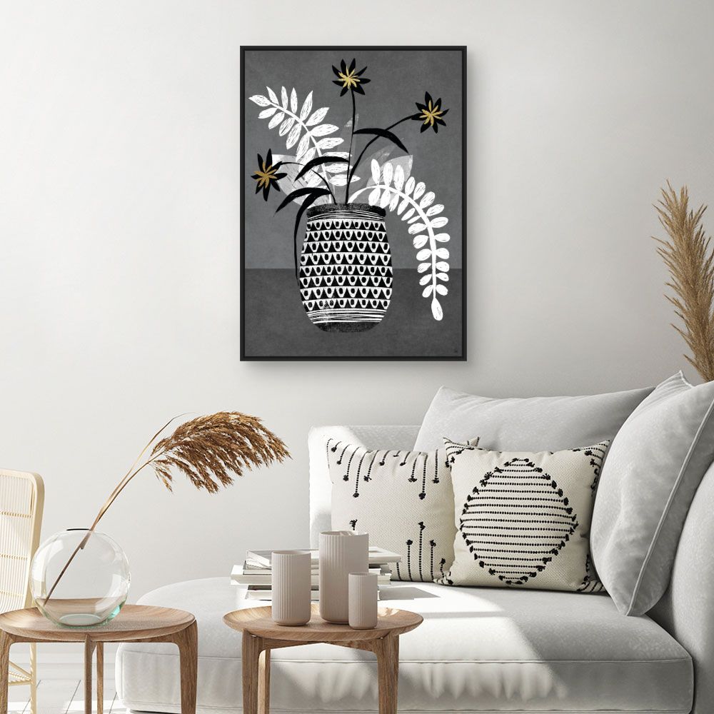 Tableau Vase floral stylisé