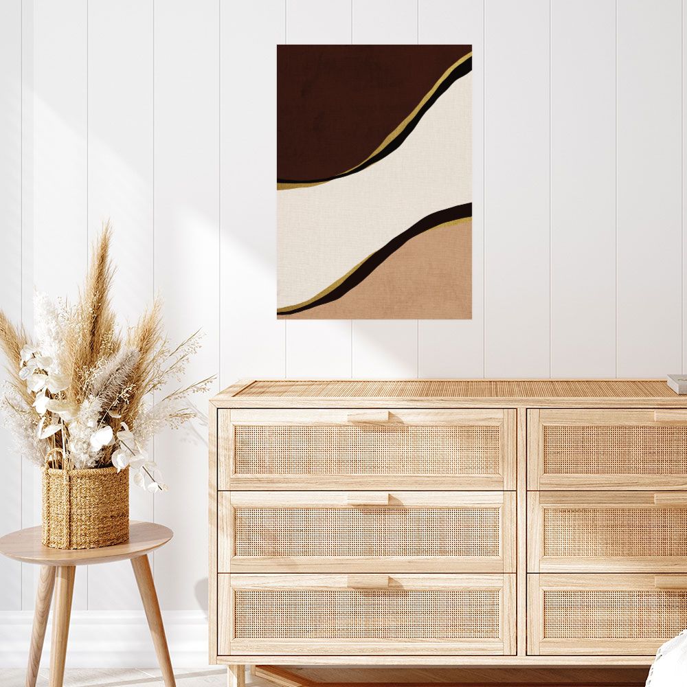 Affiche Lignes ondulées élégantes