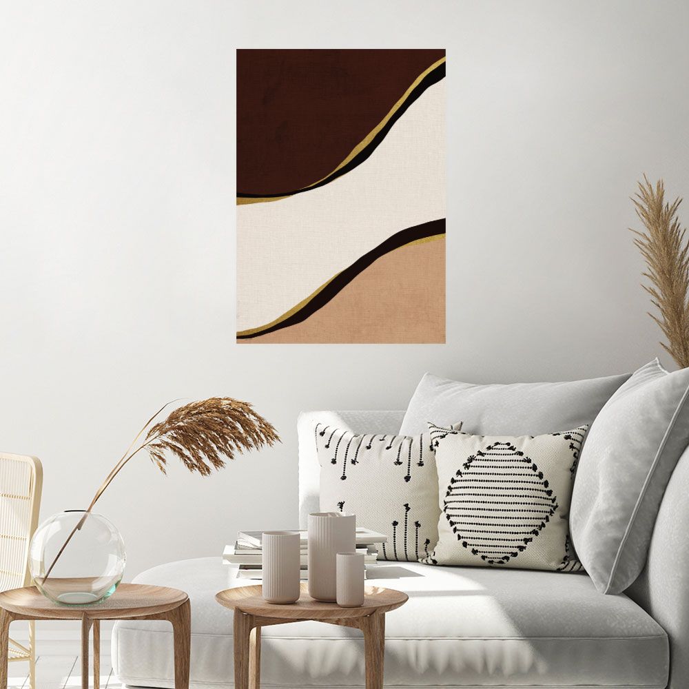 Affiche Lignes ondulées élégantes