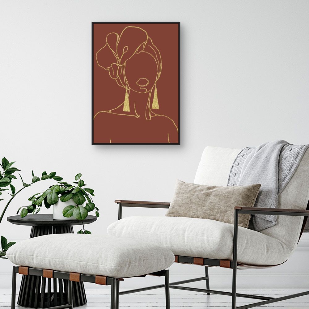 Tableau Lignes dorées élégantes