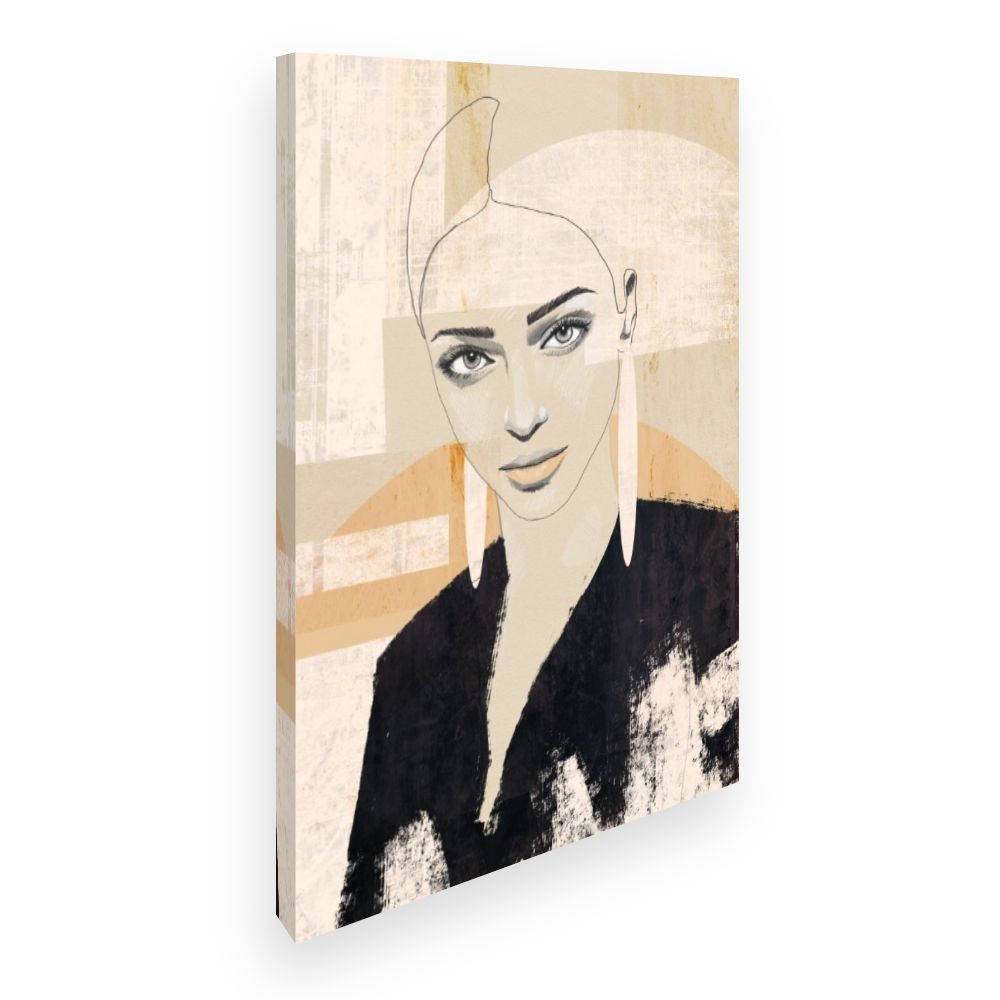 Toile Portrait stylisé moderne
