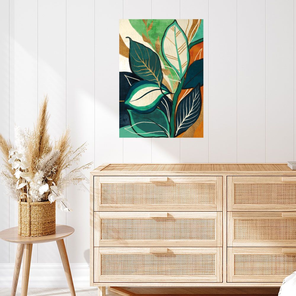 Affiche Feuilles exotiques