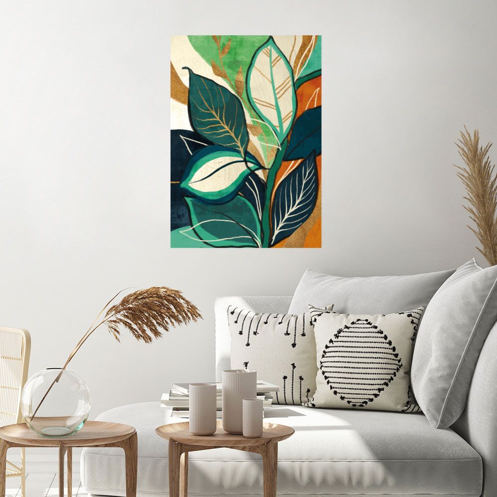 Affiche Feuilles exotiques