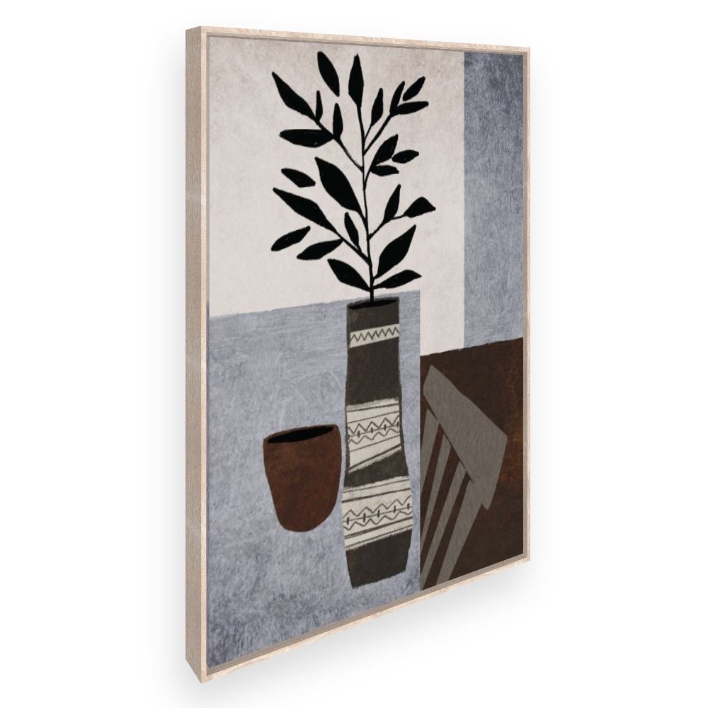 Toile Motifs végétaux stylisés