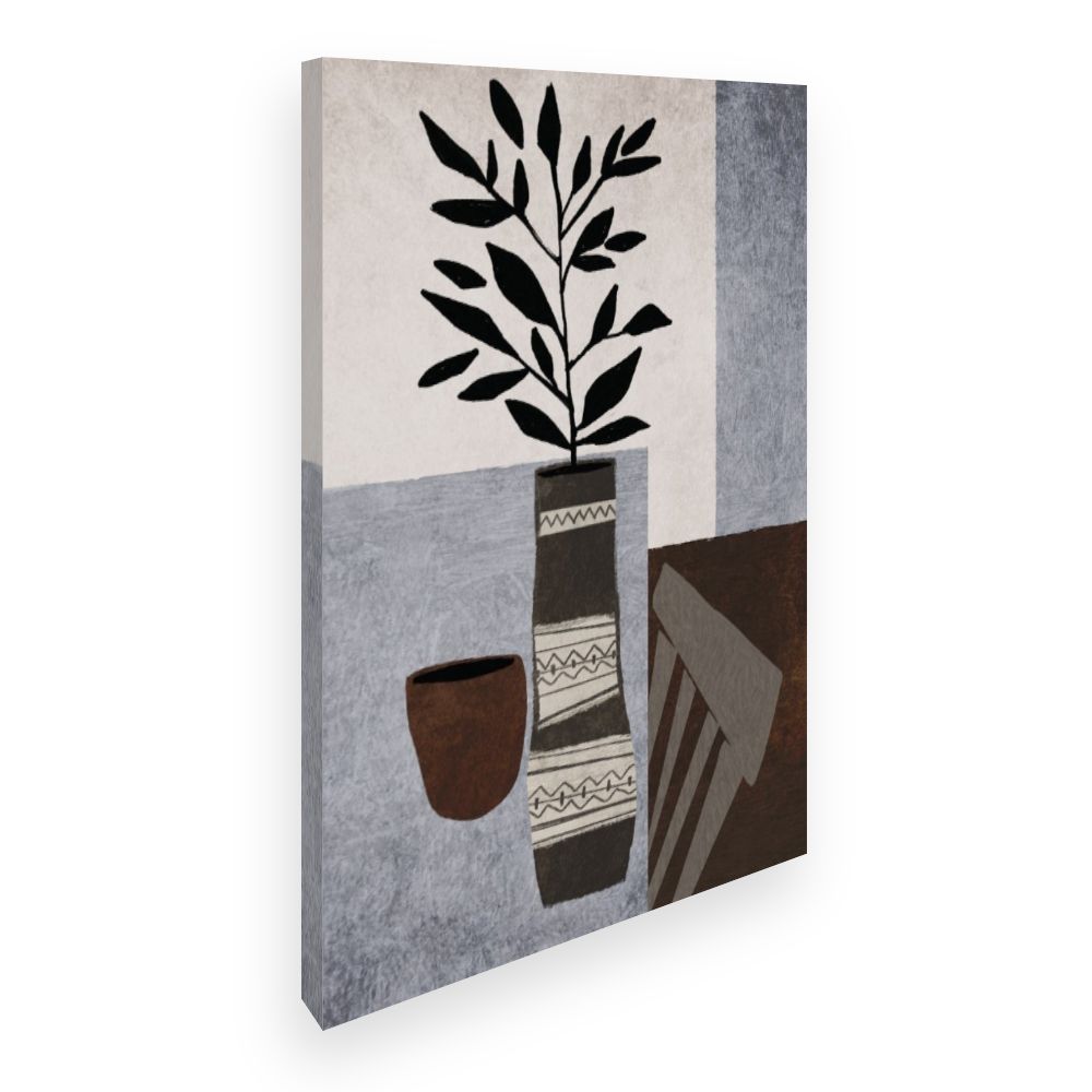 Toile Motifs végétaux stylisés