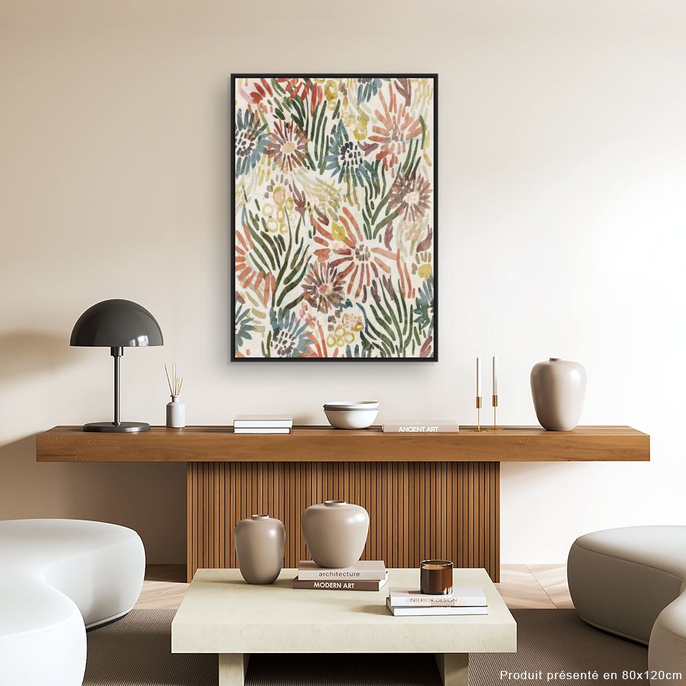 Tableau Fleurs abstraites