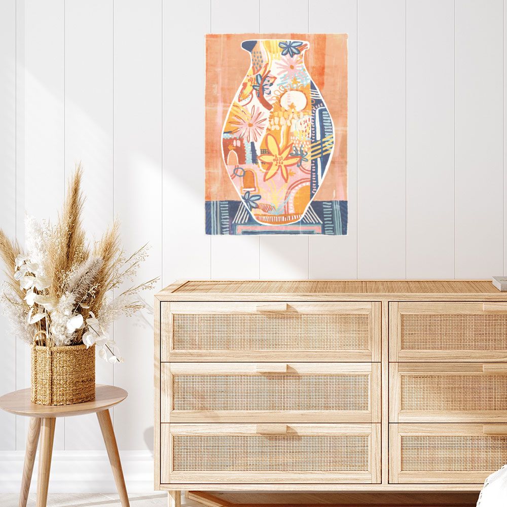 Affiche Vase floral coloré