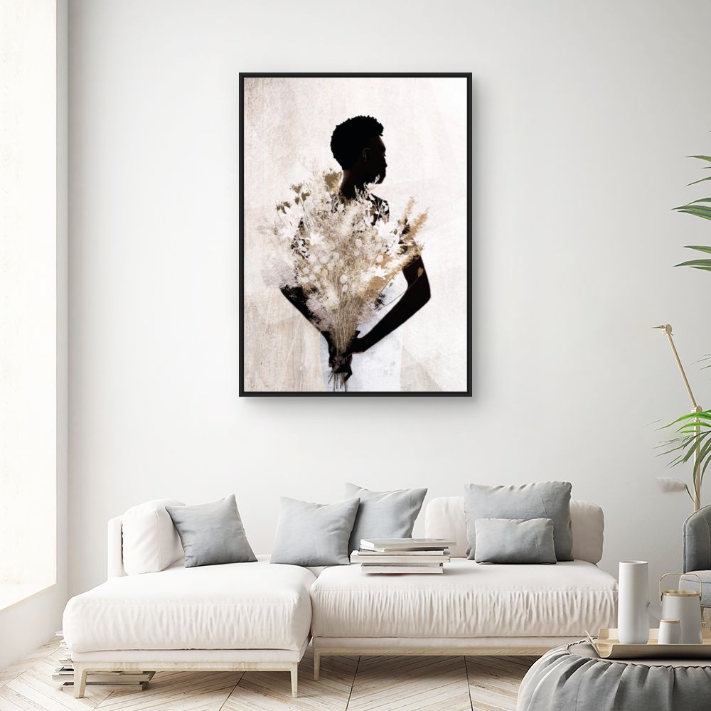 Tableau Silhouette florale élégante