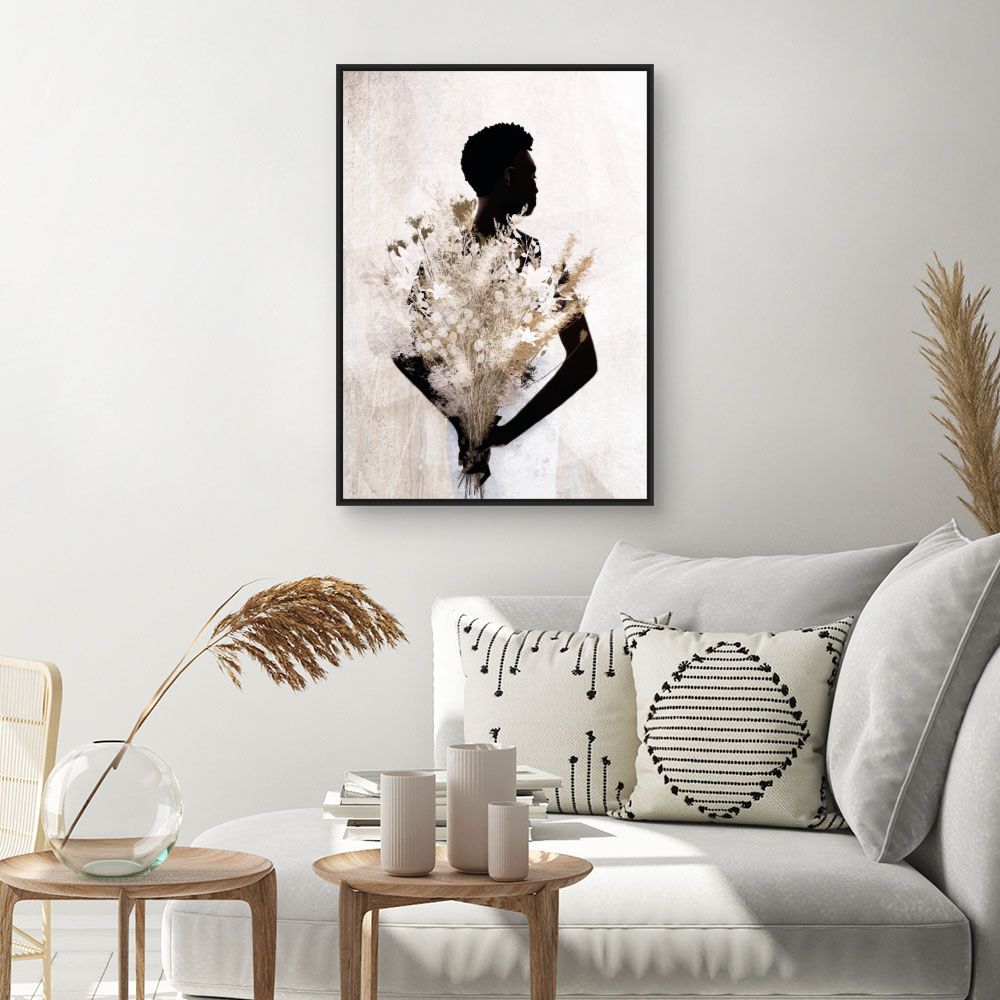 Tableau Silhouette florale élégante