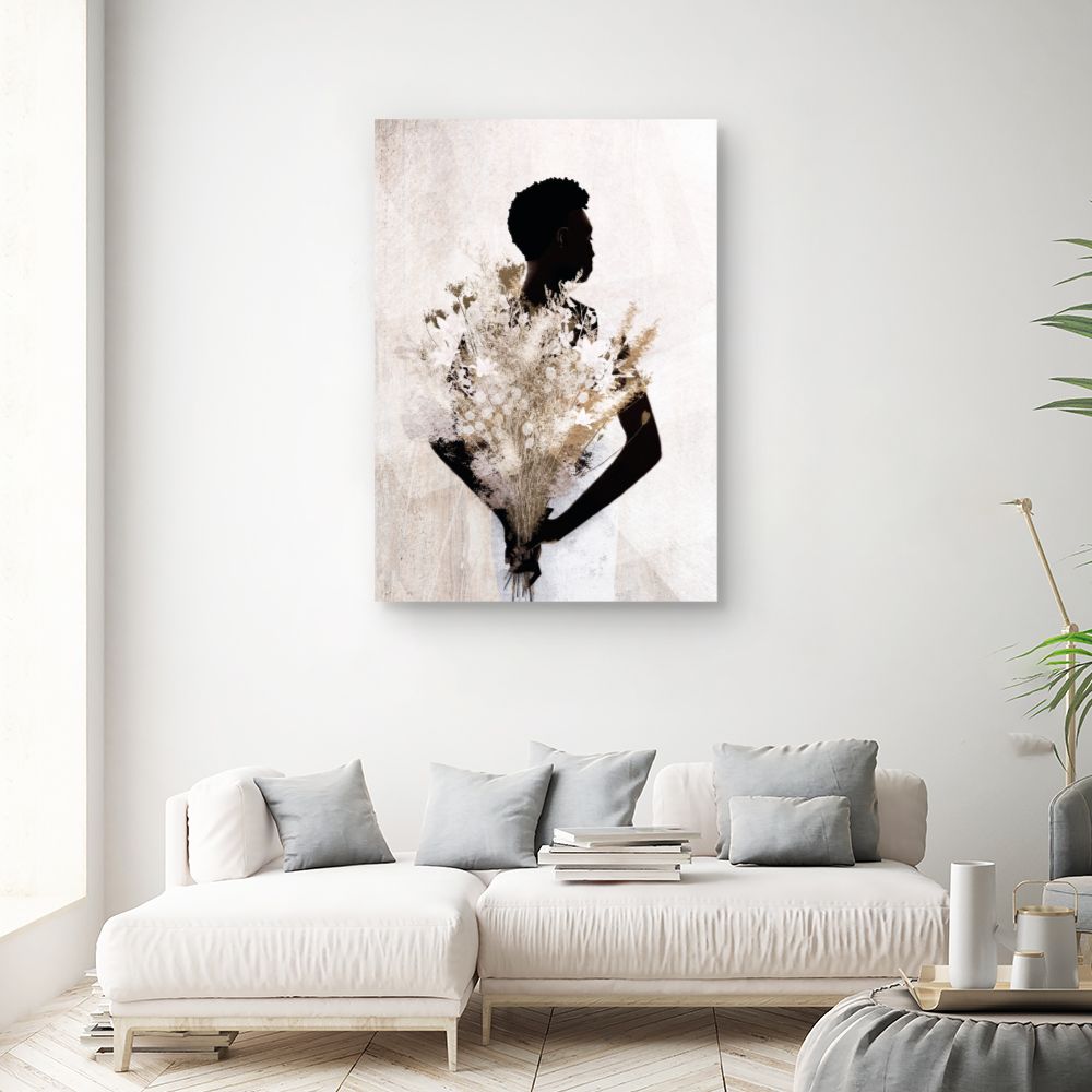 Tableau Silhouette florale élégante