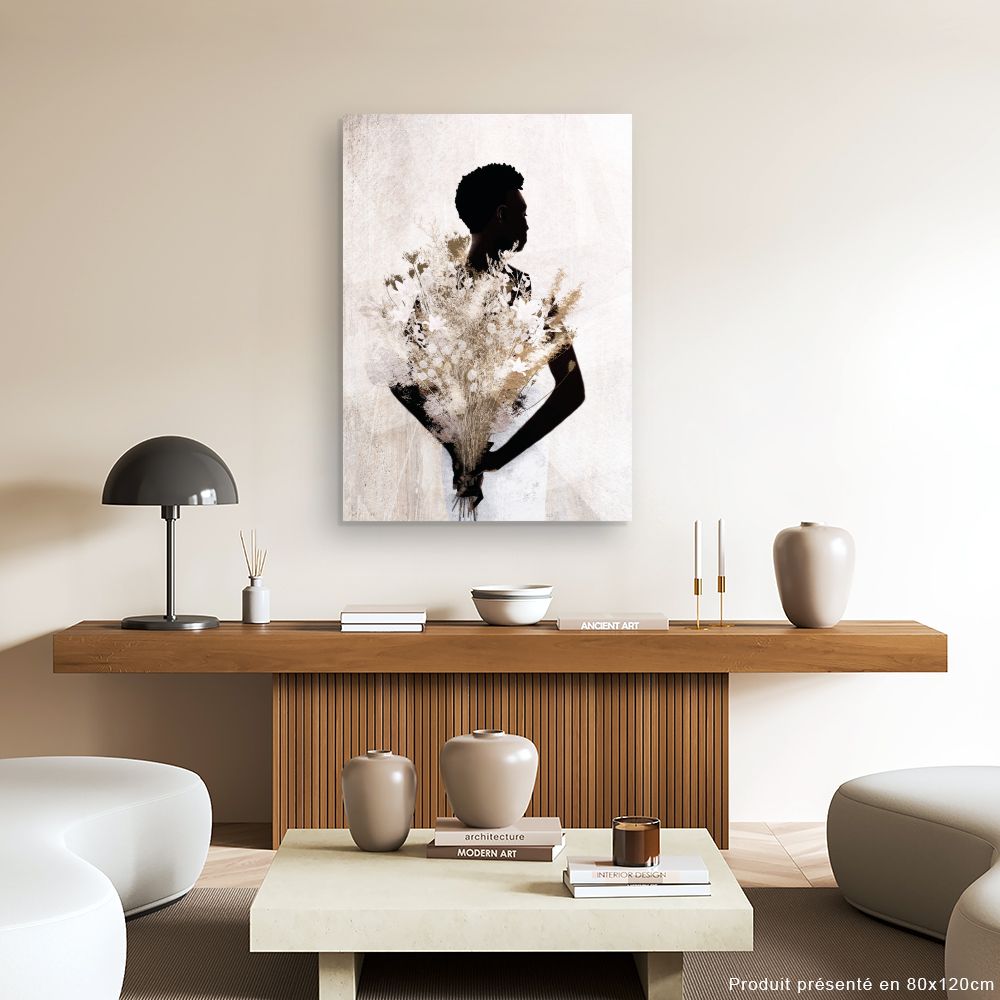 Tableau Silhouette florale élégante