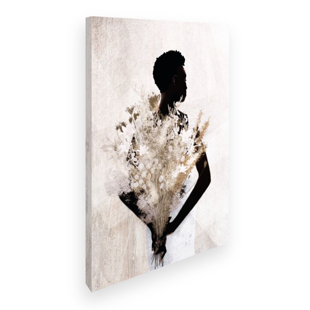 Toile Silhouette florale élégante