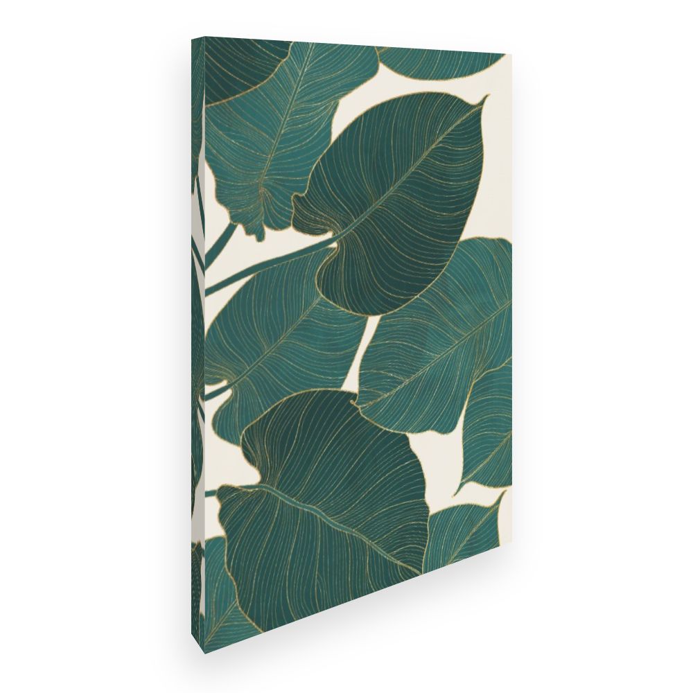 Toile Feuilles exotiques
