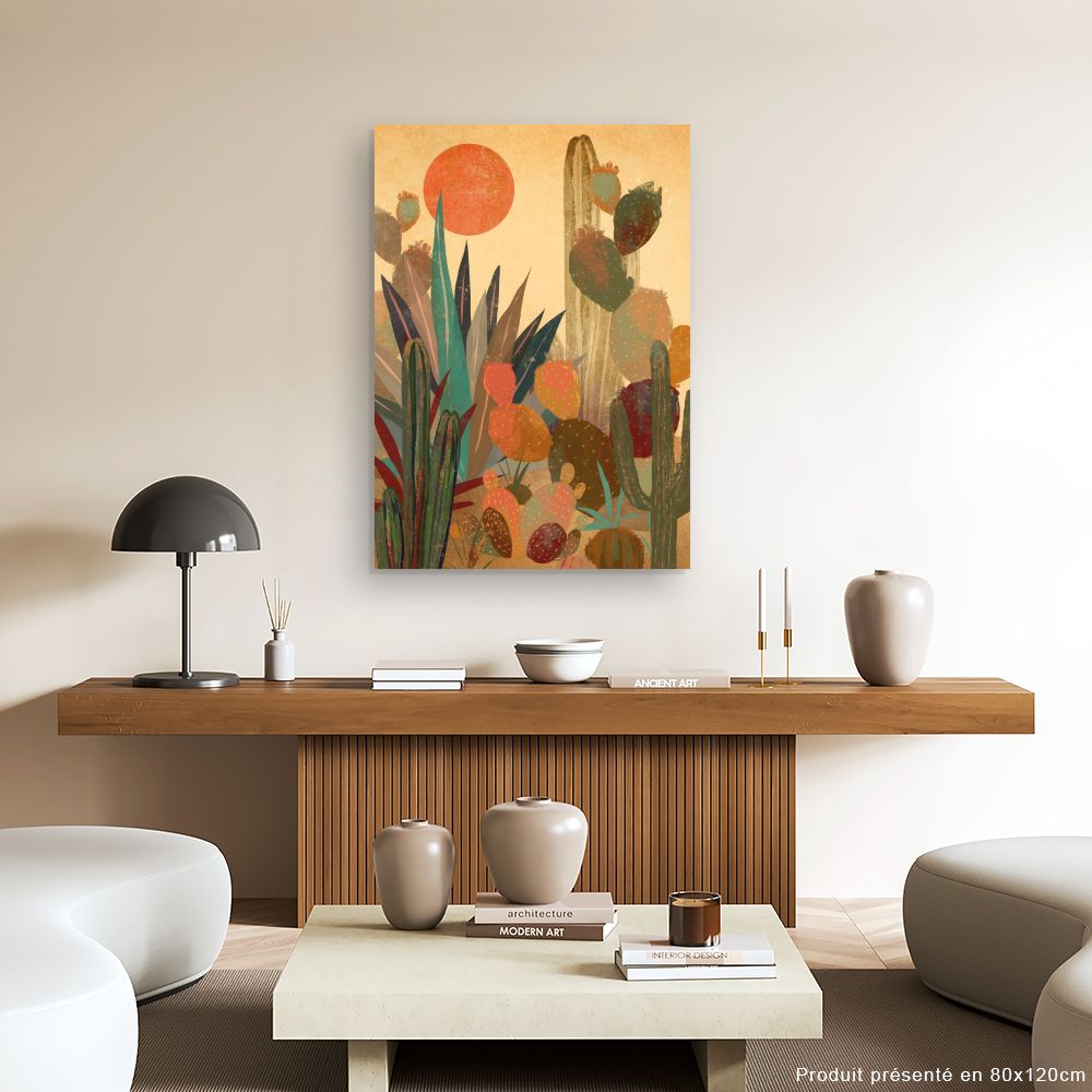 Tableau Cactus et désert