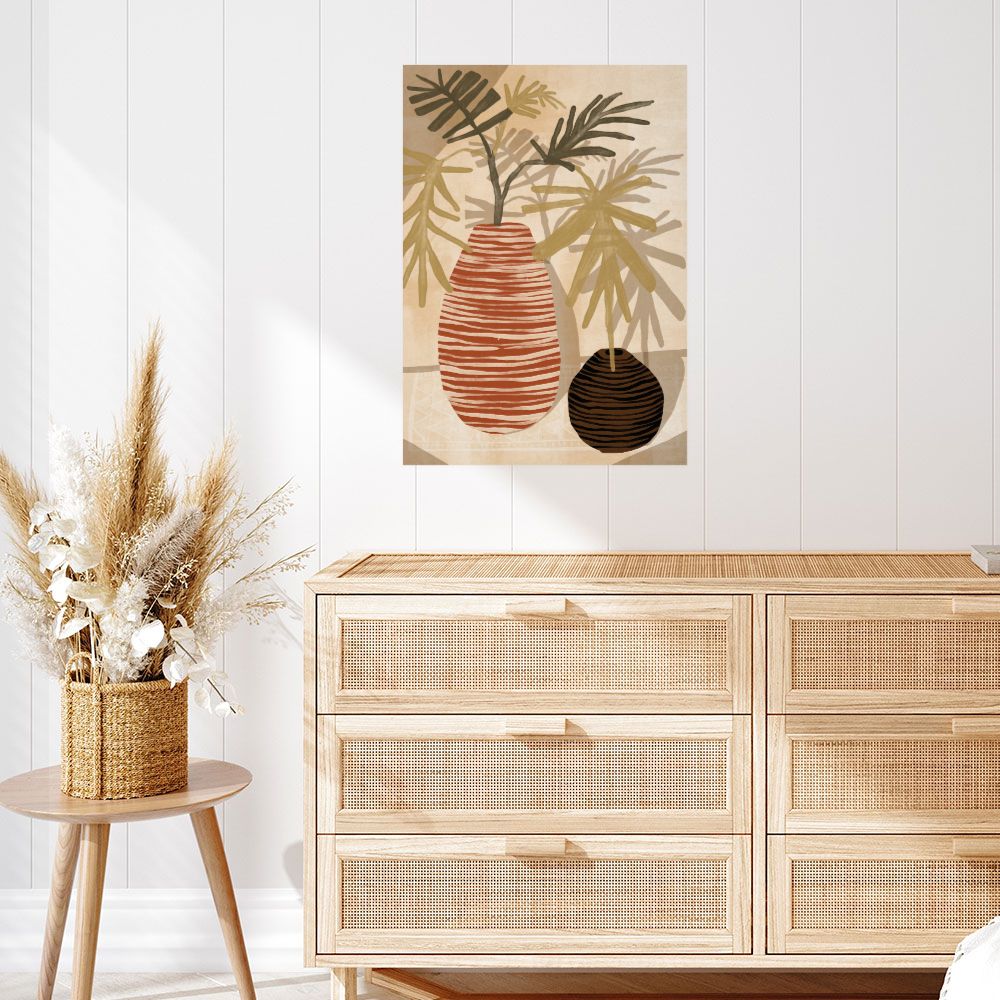 Affiche Vases exotiques stylisés