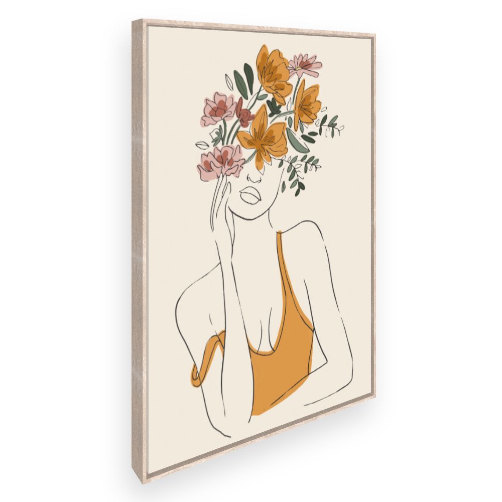 Toile Femme florale