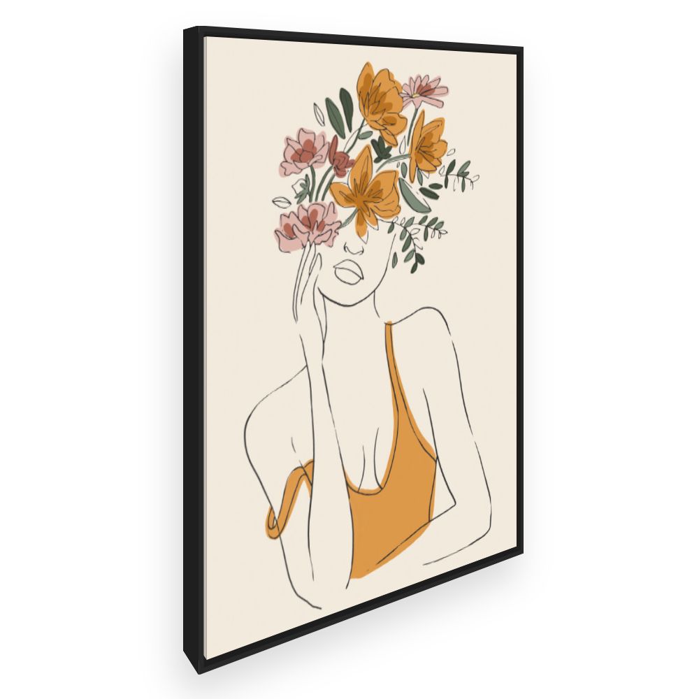 Toile Femme florale