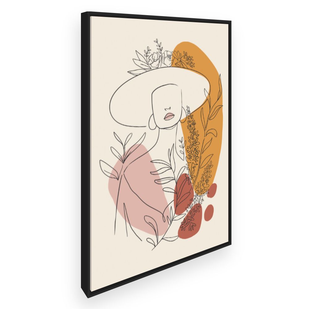 Toile Portrait floral chic