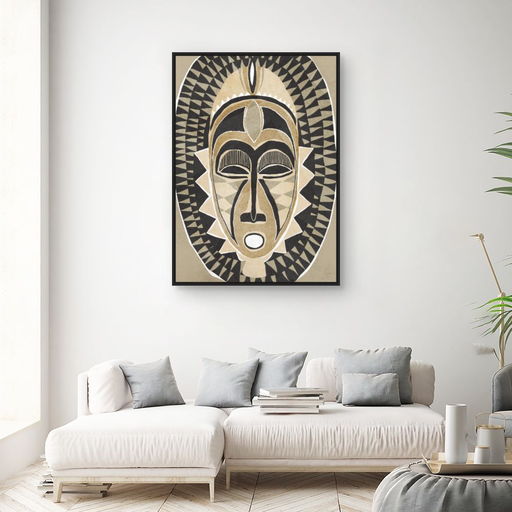 Tableau Masque tribal fascinant