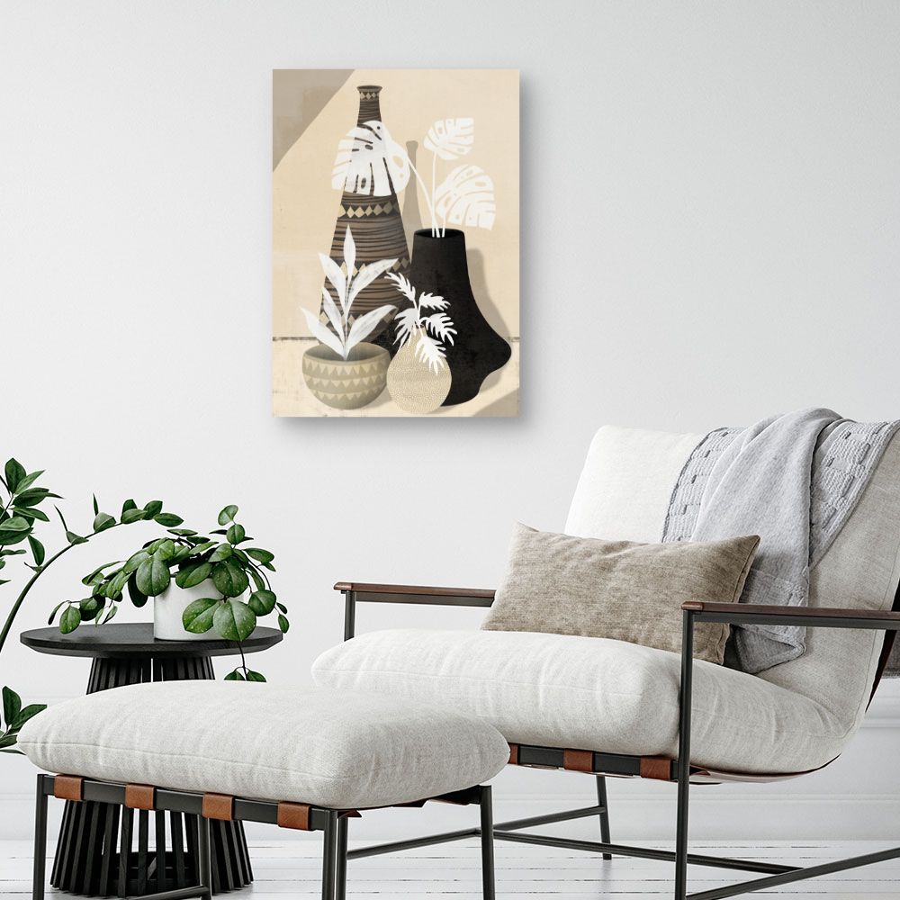 Tableau Vases et feuillages