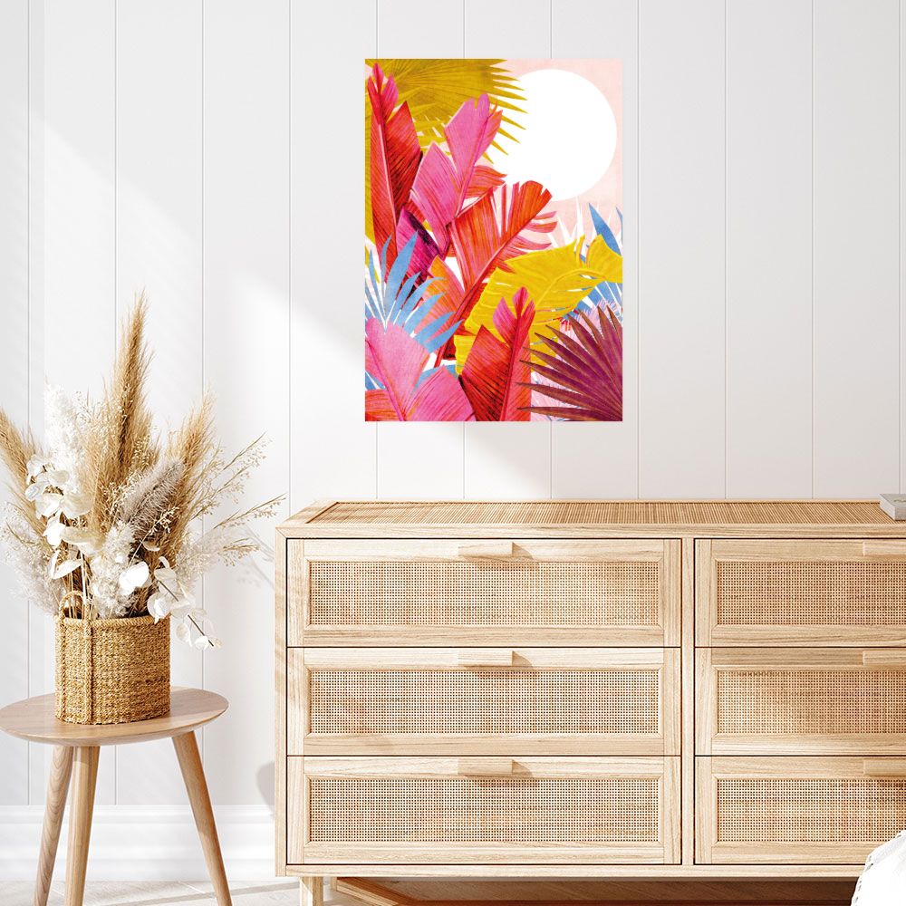 Affiche Feuilles tropicales vibrantes