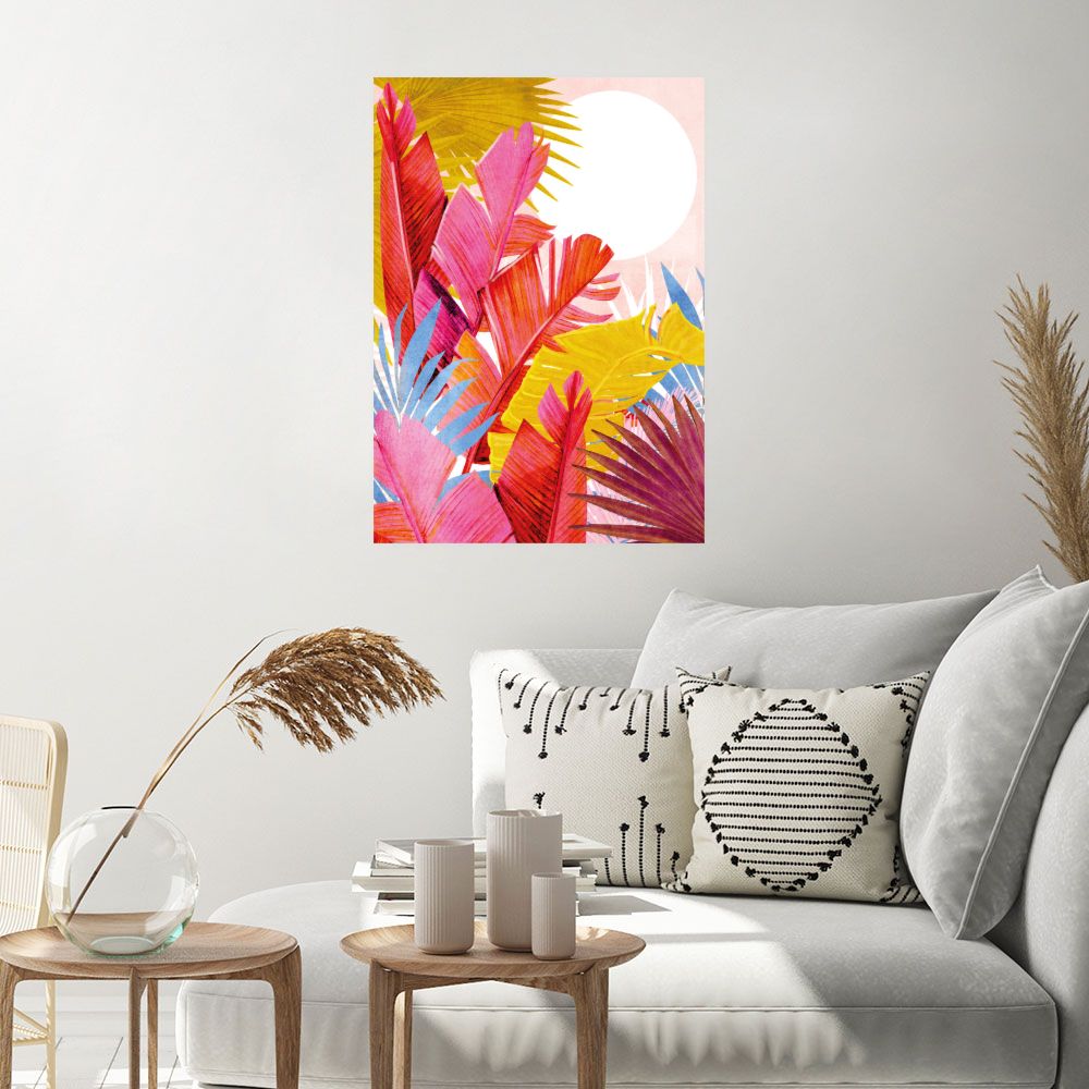 Affiche Feuilles tropicales vibrantes