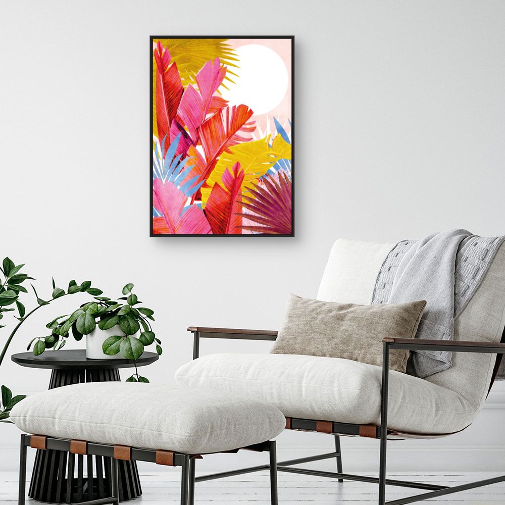 Tableau Feuilles tropicales vives