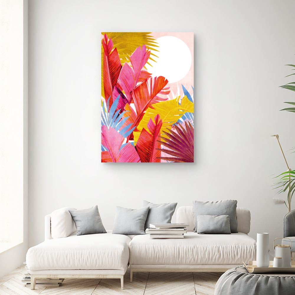 Tableau Feuilles tropicales vives