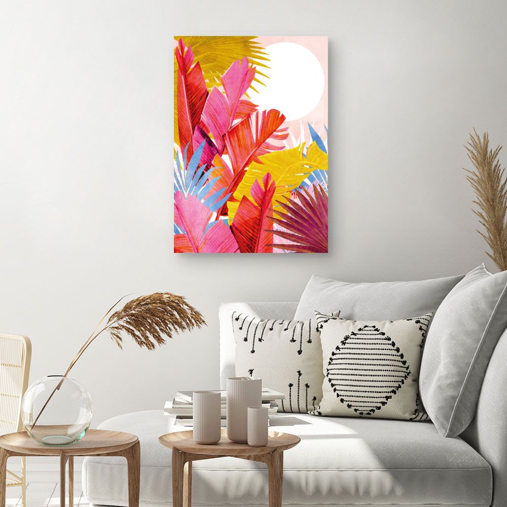 Tableau Feuilles tropicales vives