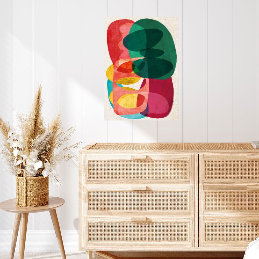 Affiche Formes colorées dynamiques