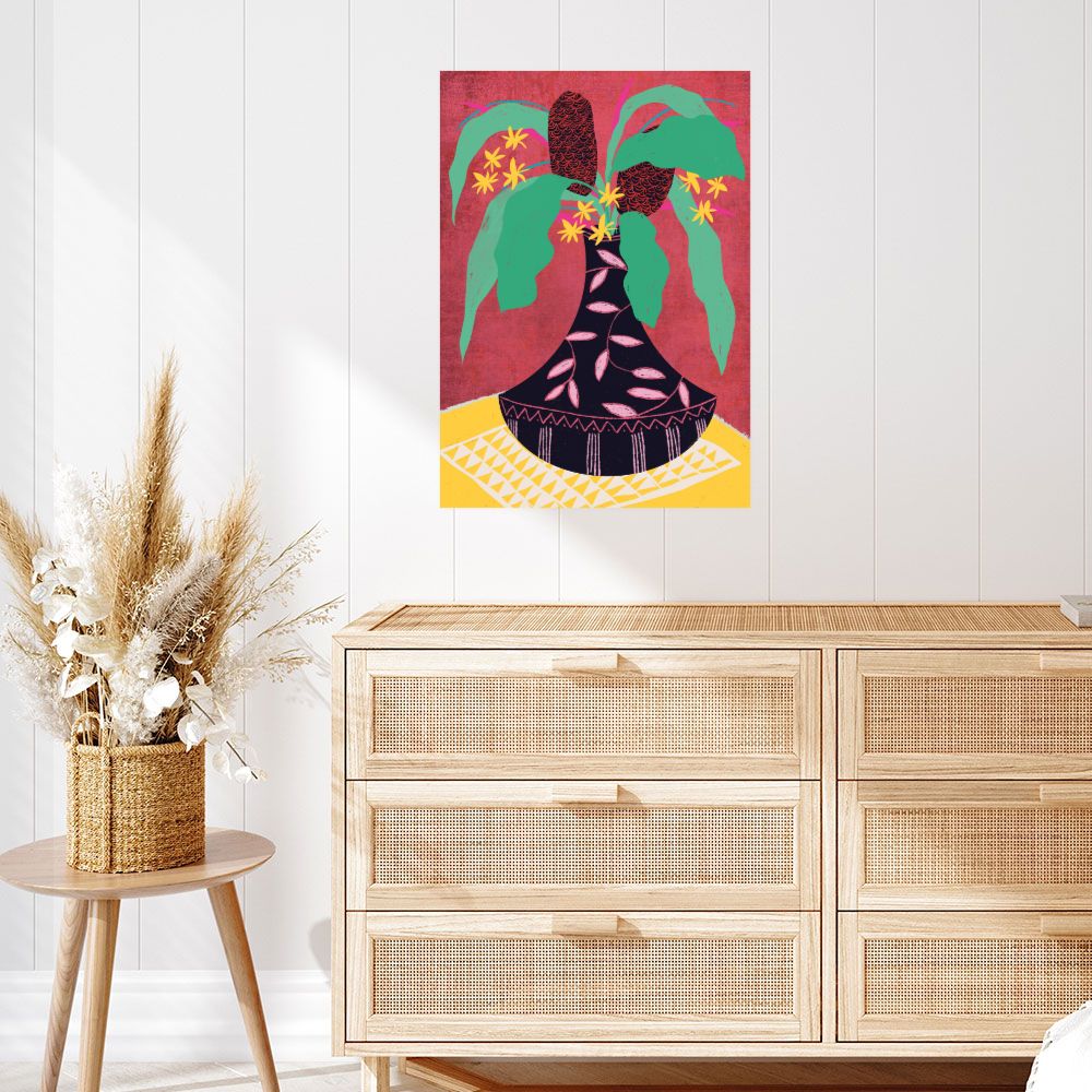 Affiche Vase exotique vibrant