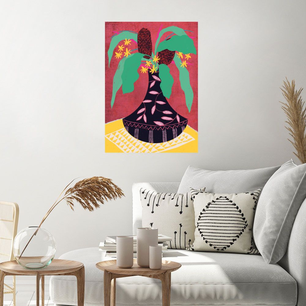 Affiche Vase exotique vibrant