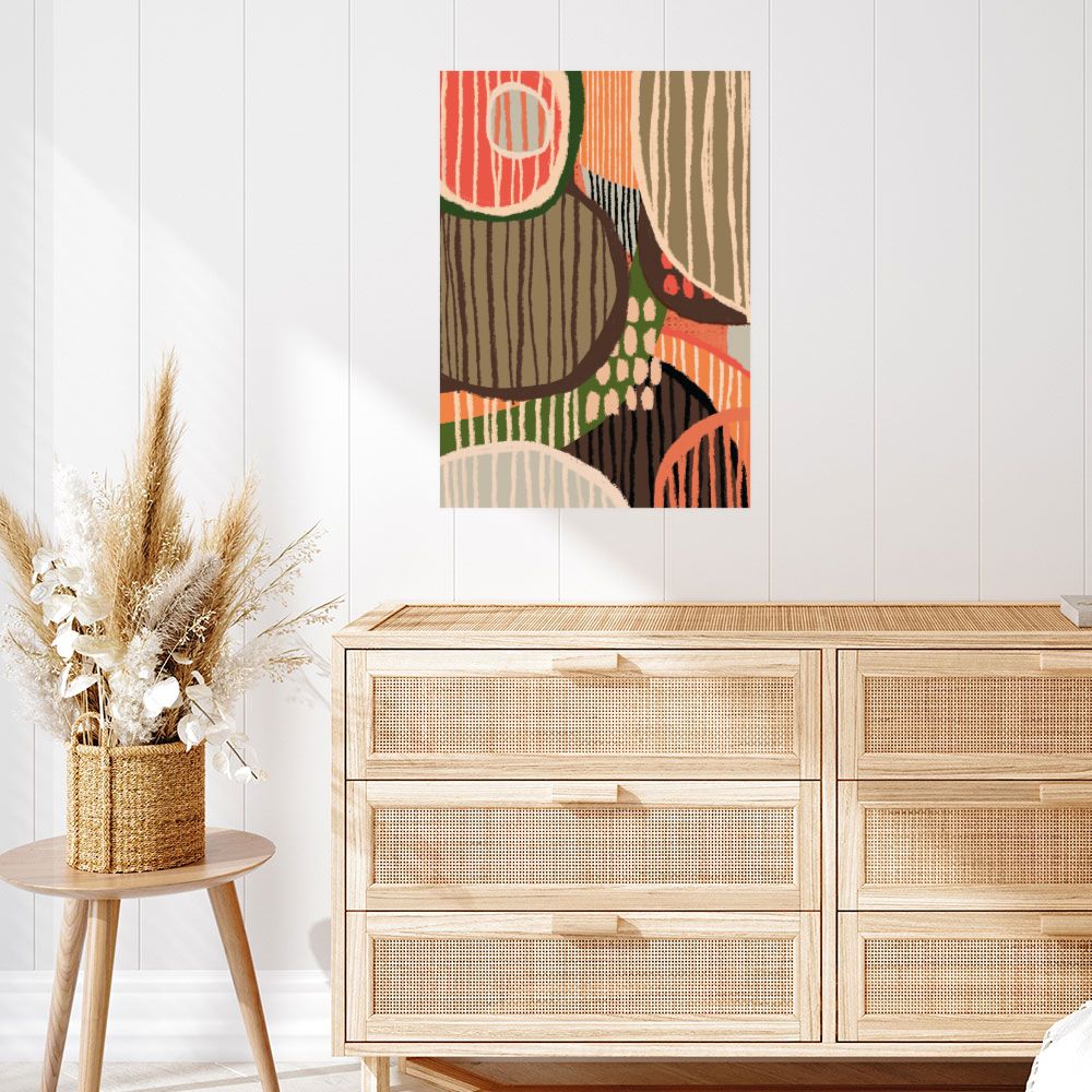 Affiche Formes organiques vibrantes