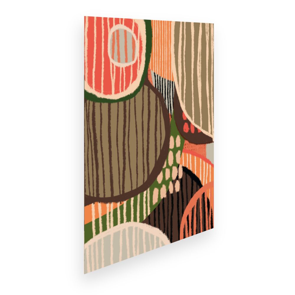 Affiche Formes organiques vibrantes