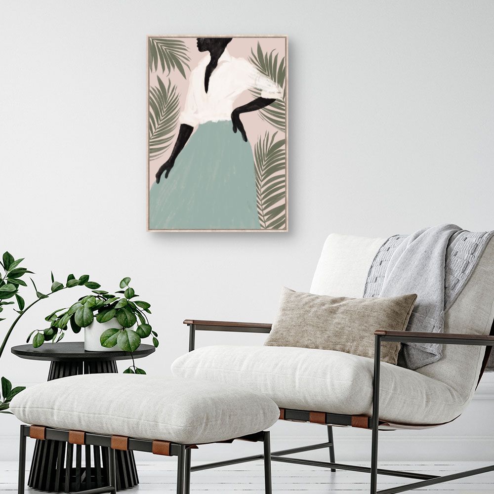 Tableau Silhouette élégante tropicale