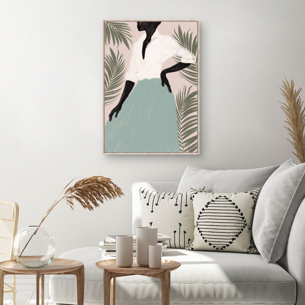 Tableau Silhouette élégante tropicale