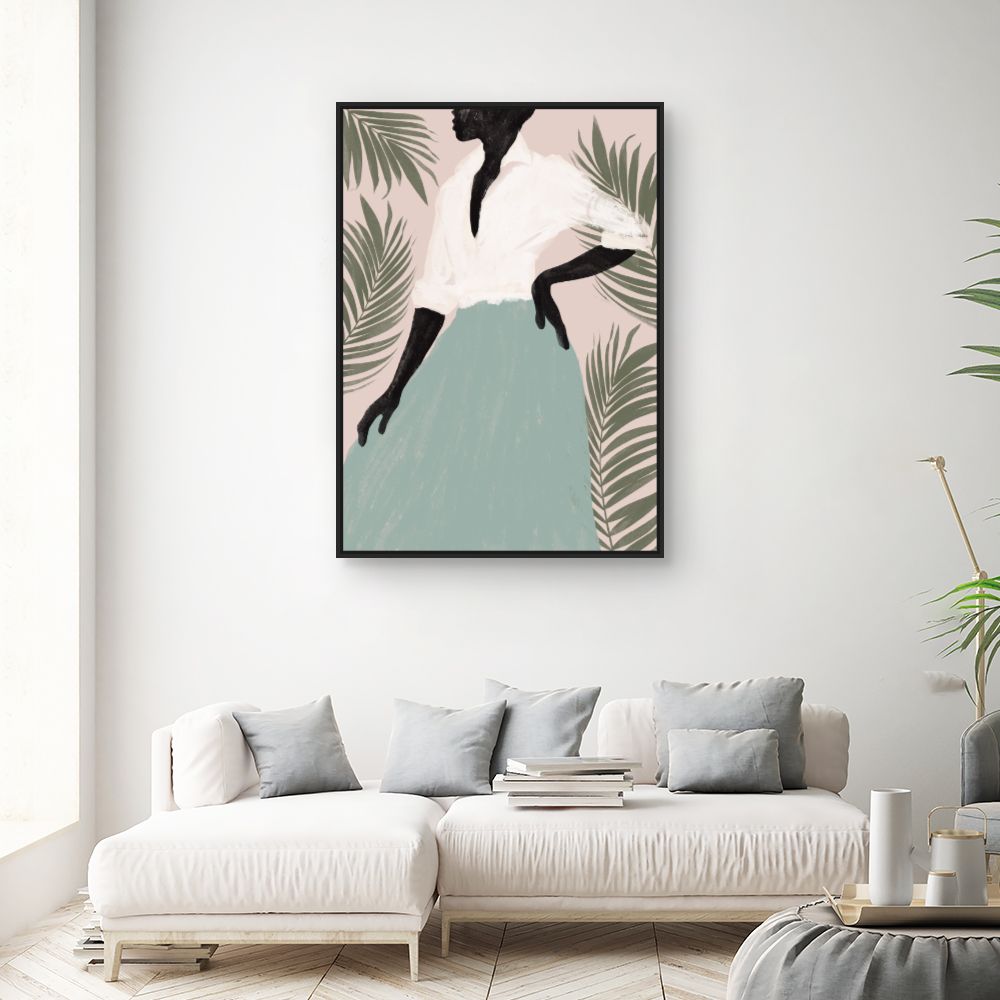 Tableau Silhouette élégante tropicale