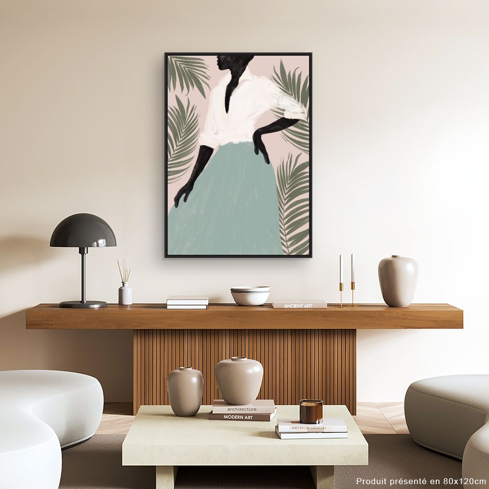 Tableau Silhouette élégante tropicale