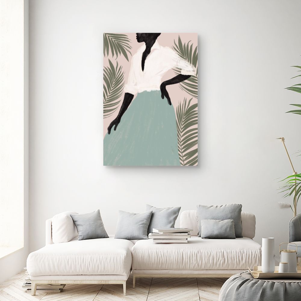 Tableau Silhouette élégante tropicale
