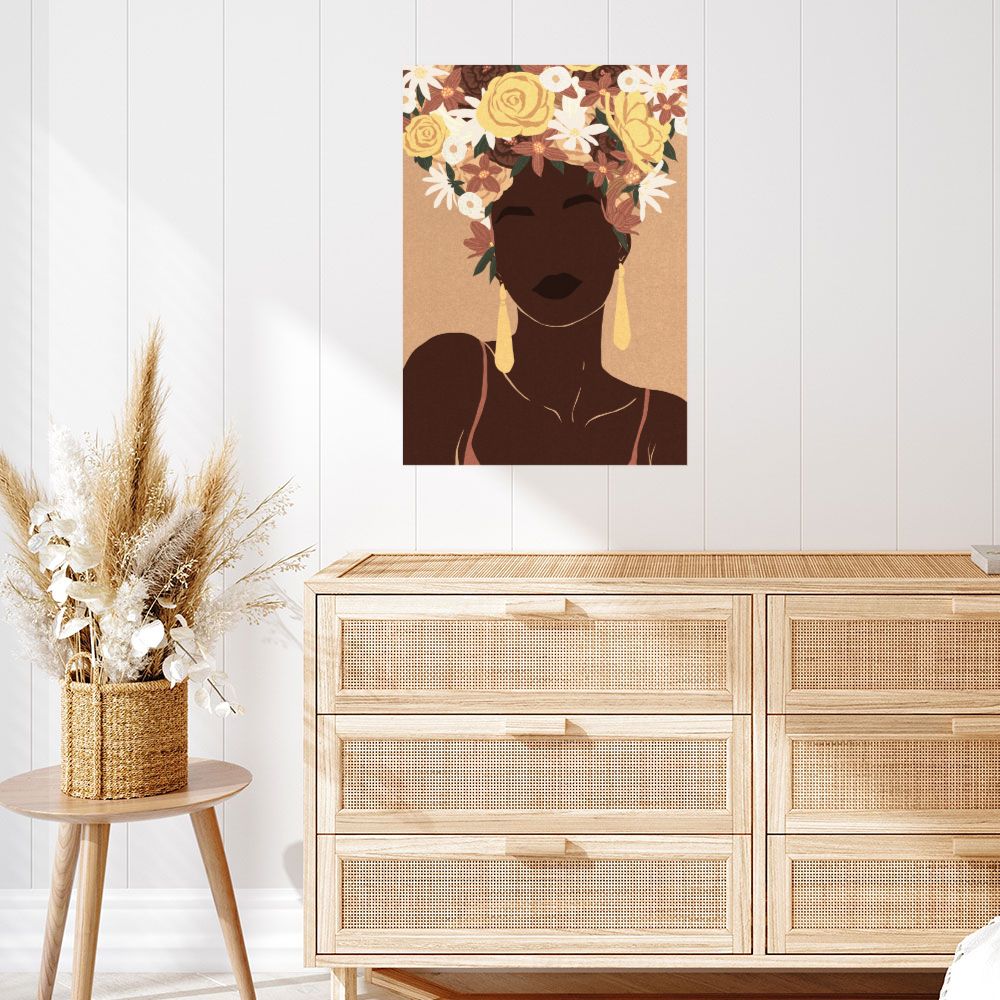 Affiche Fleur féminine élégante