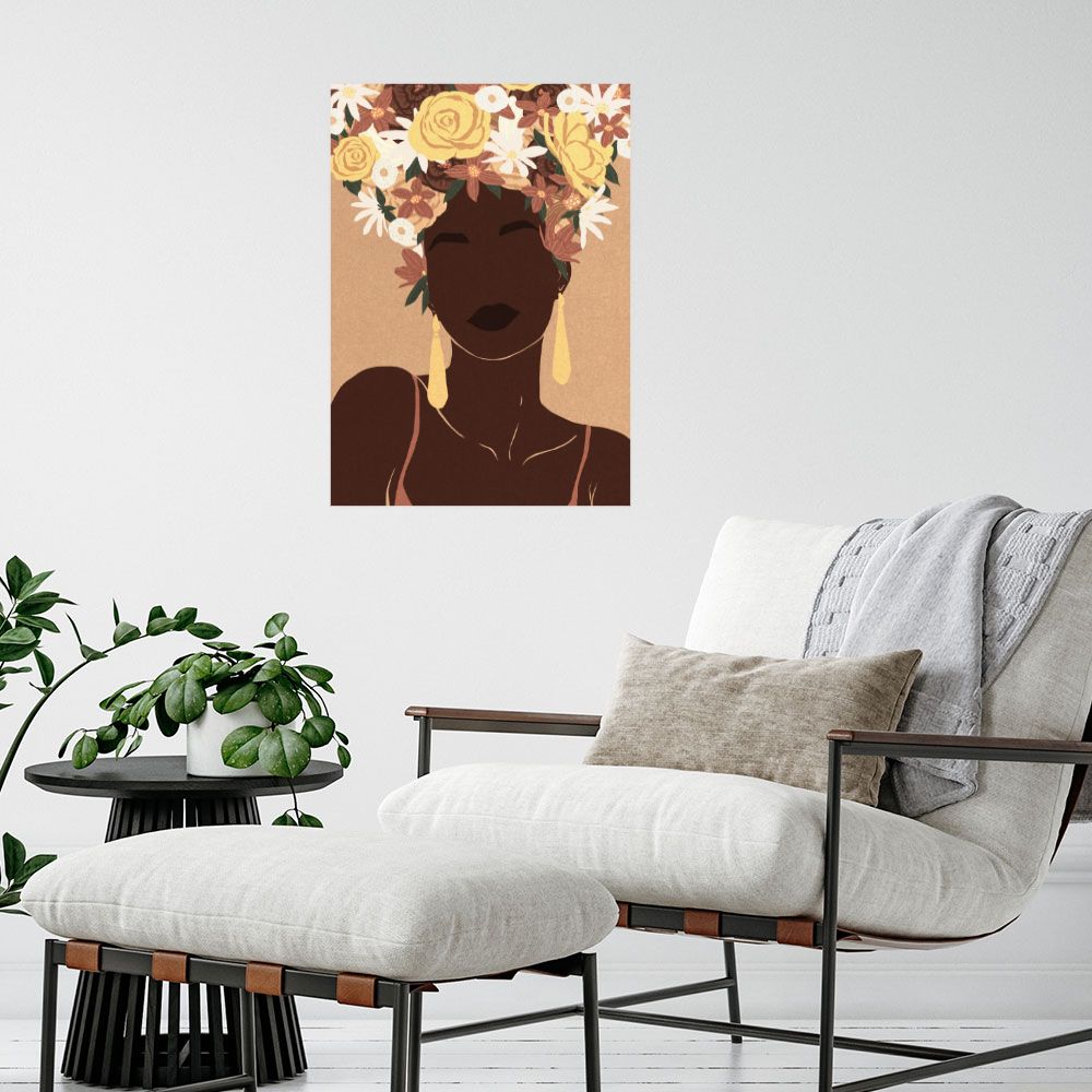 Affiche Fleur féminine élégante